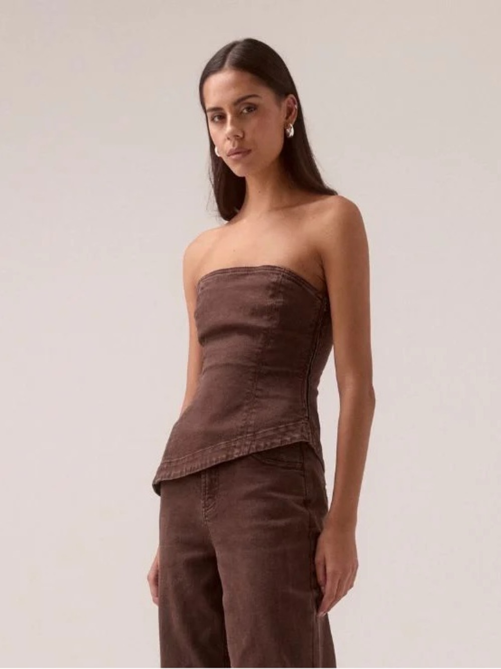 NWT SOVERE/STUDIO Zyra Strapless Corset Top - Size Large